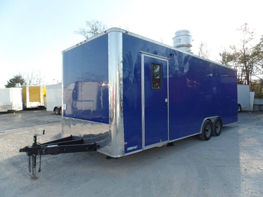 671-8.5-x-24-concession-food-flat-nose-cobalt-blue-trailer-with-appliances-8.jpg 8.5' x 24' Concession Food Flat Nose Cobalt Blue Trailer With Appliances