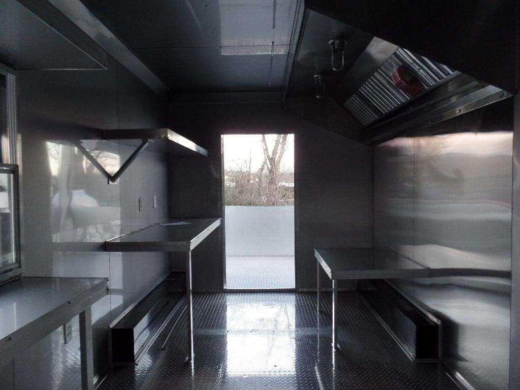 673-8.5-x-24-concession-food-trailer-black-bbq-catering-10.jpg 8.5' x 24' Concession Food Trailer Black BBQ Catering