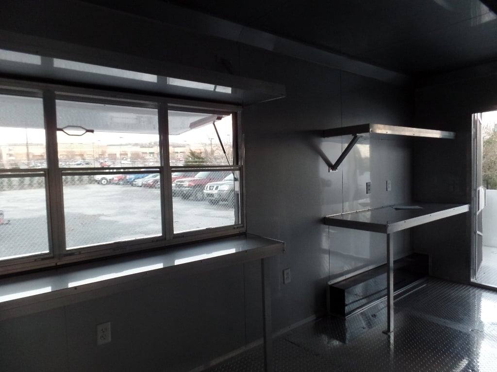 673-8.5-x-24-concession-food-trailer-black-bbq-catering-20.jpg 8.5' x 24' Concession Food Trailer Black BBQ Catering