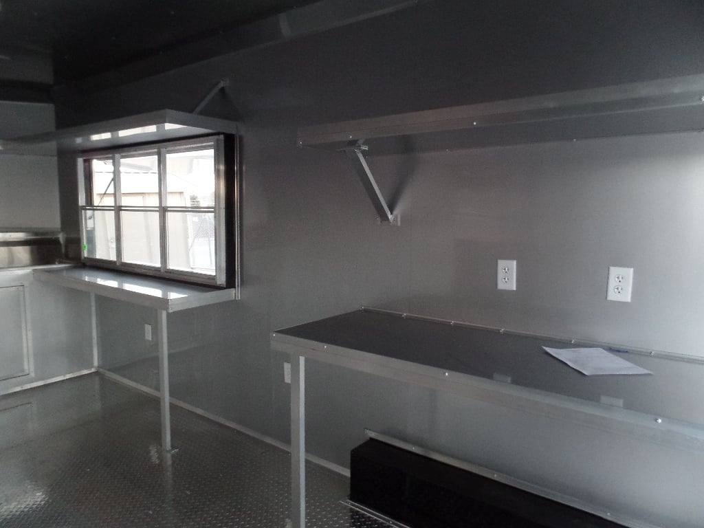 673-8.5-x-24-concession-food-trailer-black-bbq-catering-9.jpg 8.5' x 24' Concession Food Trailer Black BBQ Catering
