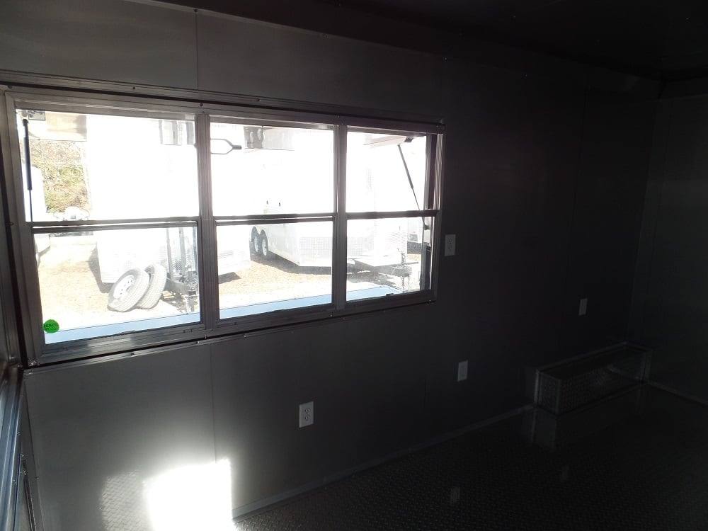 674-8.5-x-24-concession-food-trailer-black-bbq-event-14.jpg 8.5' x 24' Concession Food Trailer Black BBQ Event