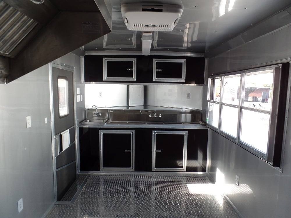 674-8.5-x-24-concession-food-trailer-black-bbq-event-6.jpg 8.5' x 24' Concession Food Trailer Black BBQ Event