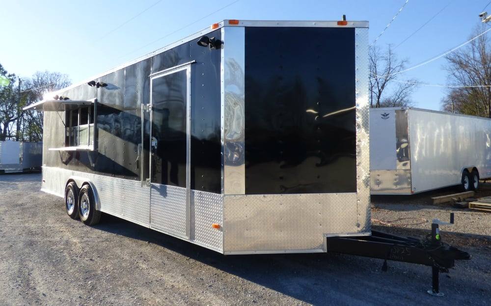 675-8.5-x-24-concession-food-trailer-black-event-catering-17.jpg 8.5' x 24' Concession Food Trailer Black Event Catering