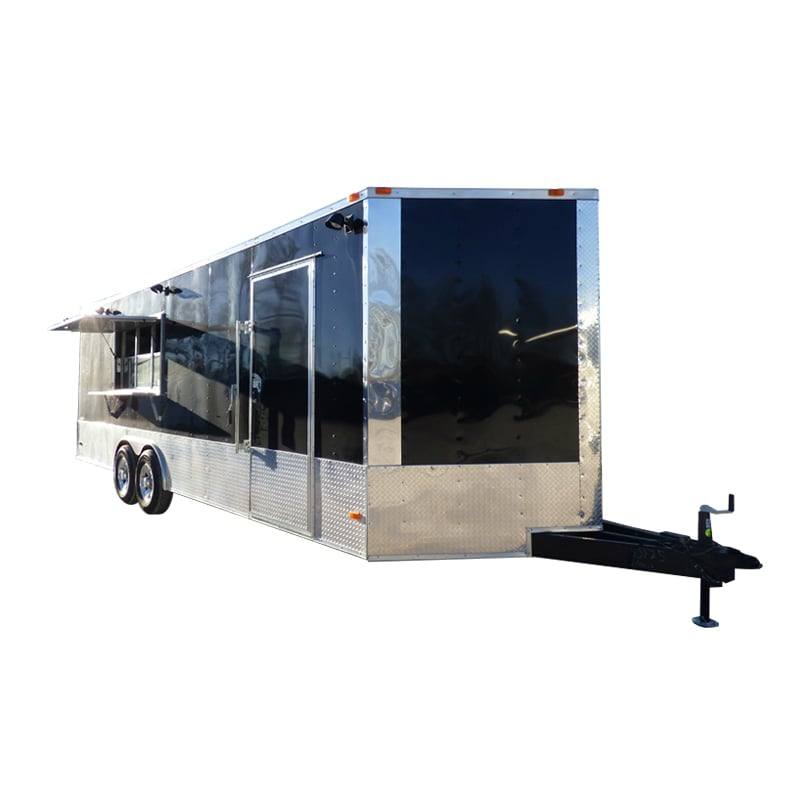 676-8.5-x-24-concession-food-trailer-black-with-appliances-1.jpg 8.5' x 24' Concession Food Trailer Black With Appliances