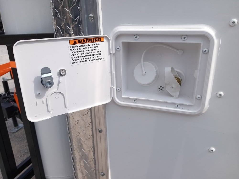 8.5' x 14' White Flat Nose Concession Trailer