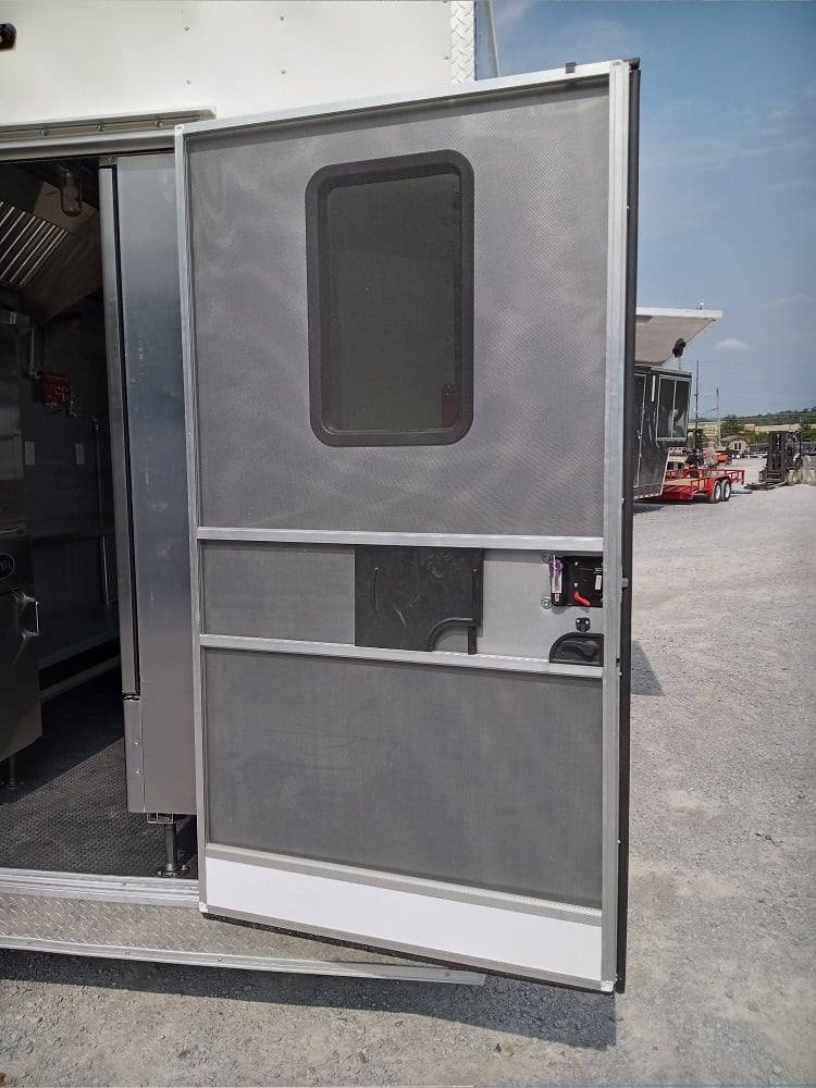 8.5' x 14' White Flat Nose Concession Trailer