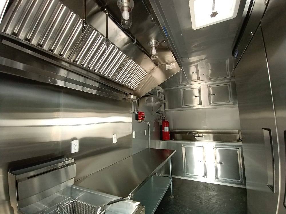 8.5' x 14' White Flat Nose Concession Trailer
