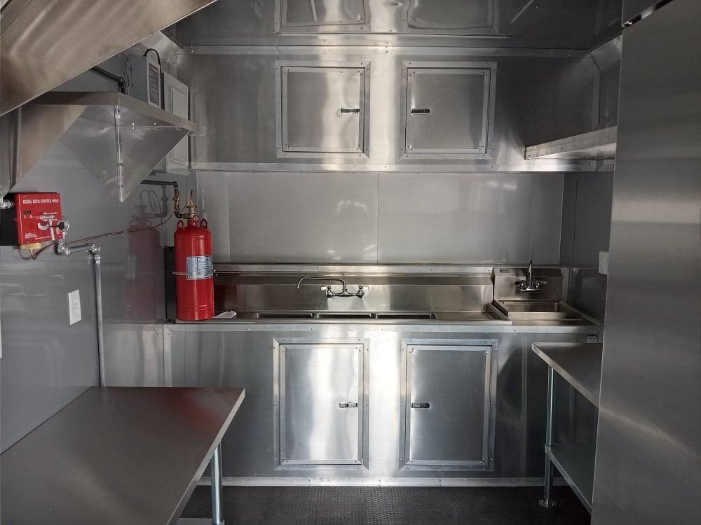 8.5' x 14' White Flat Nose Concession Trailer