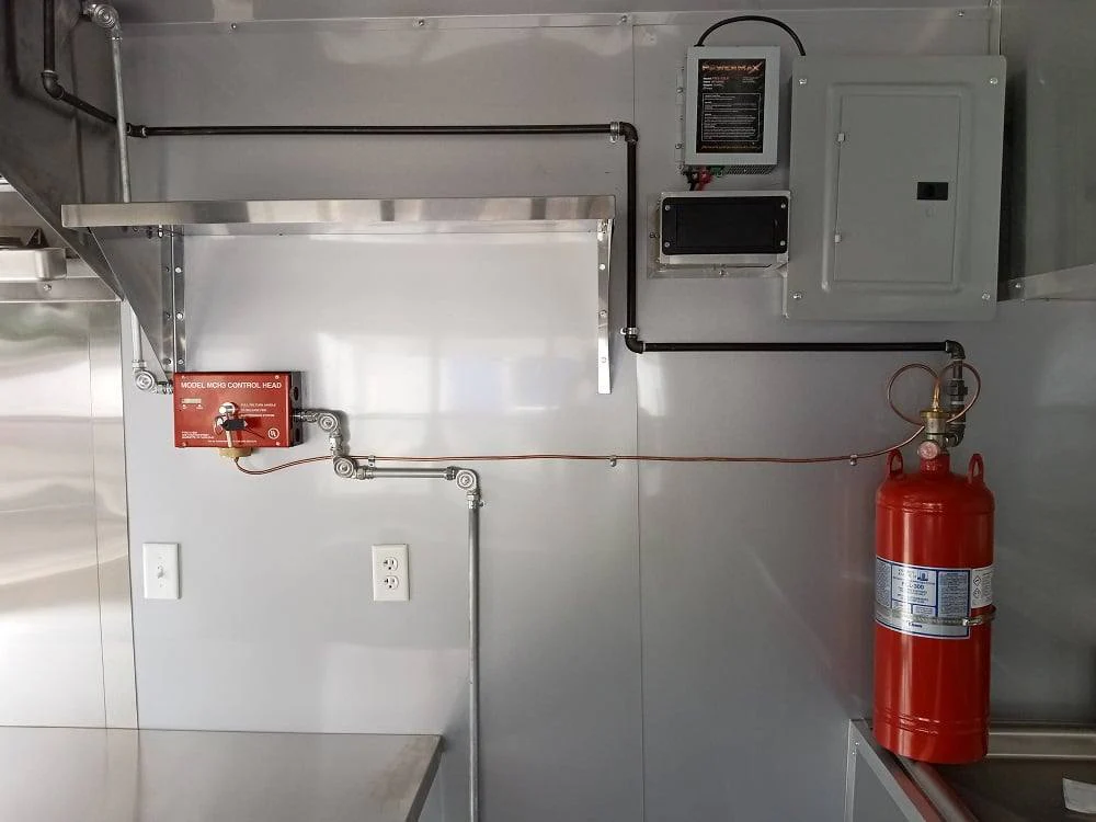 8.5' x 14' White Flat Nose Concession Trailer