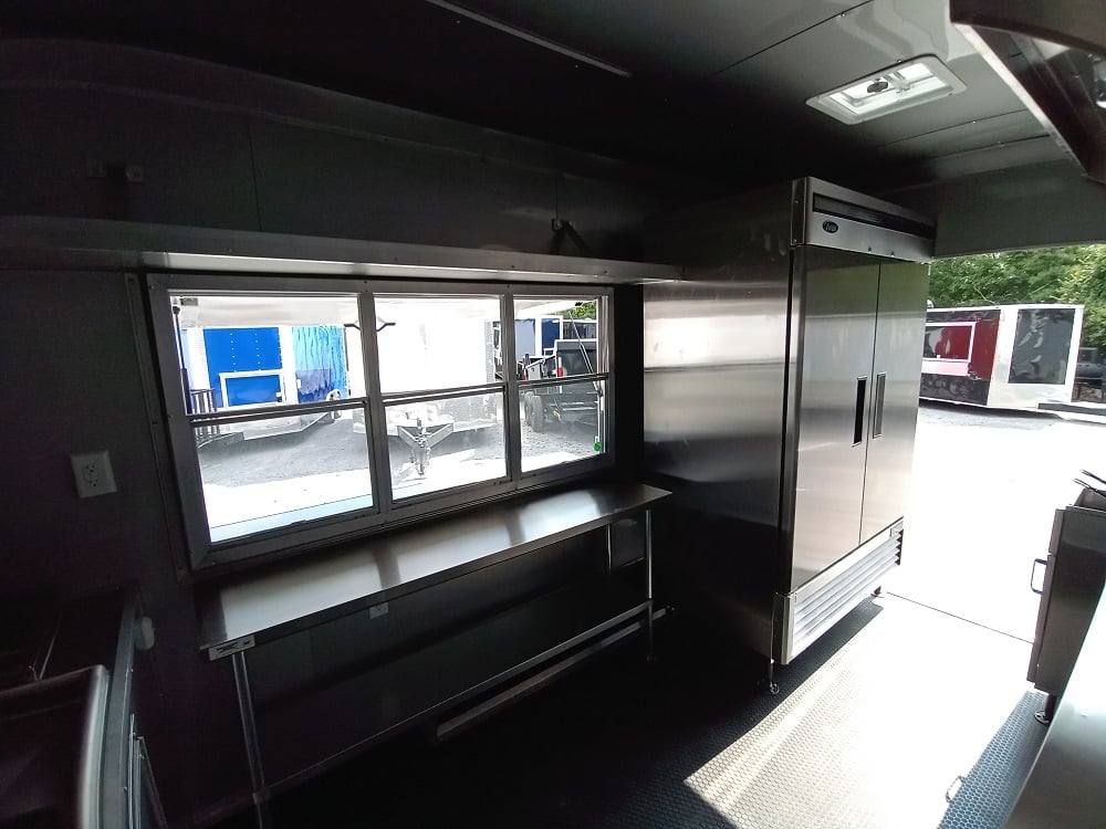 8.5' x 14' White Flat Nose Concession Trailer
