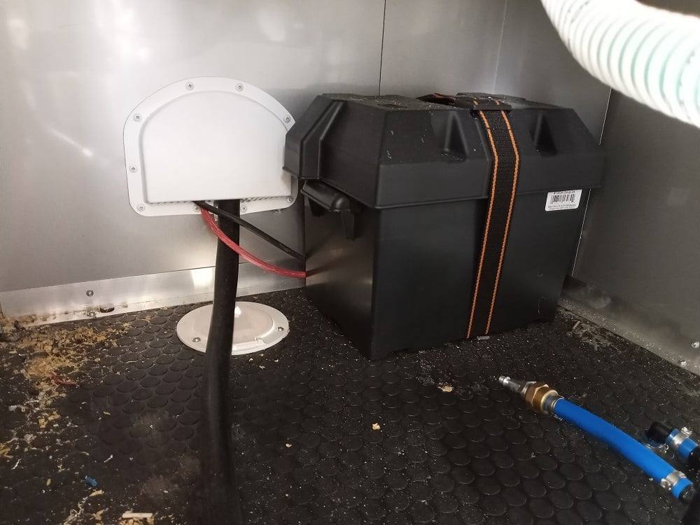 8.5' x 14' White Flat Nose Concession Trailer