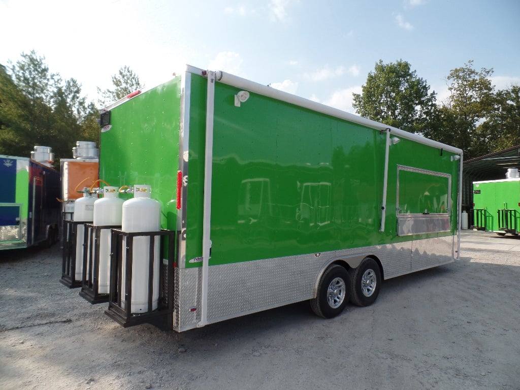 682-8.5-x-24-concession-food-trailer-electric-green-with-appliances-12.jpg 8.5' x 24' Concession Food Trailer Electric Green With Appliances