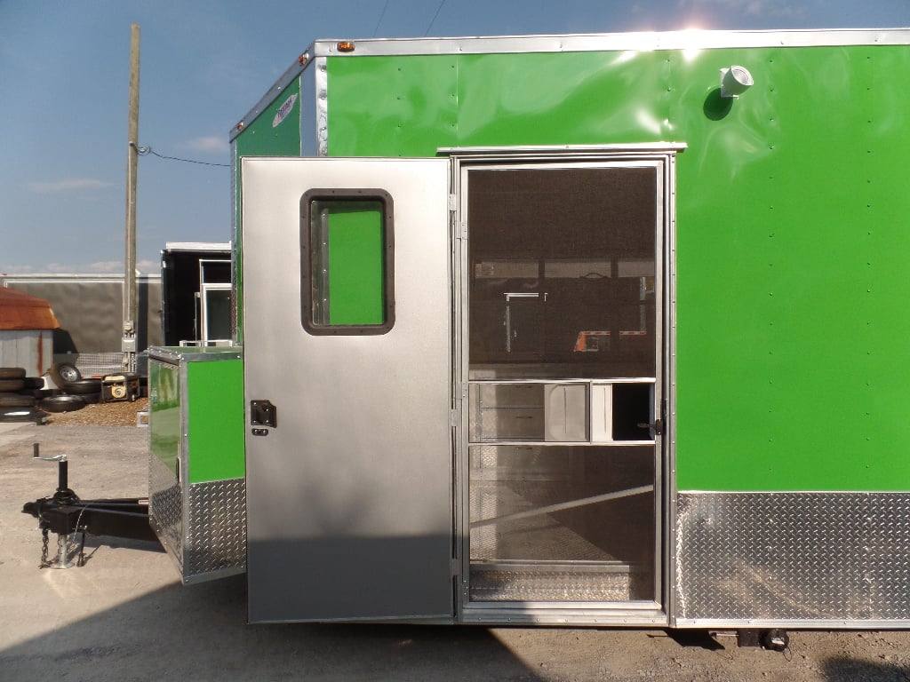 682-8.5-x-24-concession-food-trailer-electric-green-with-appliances-14.jpg 8.5' x 24' Concession Food Trailer Electric Green With Appliances