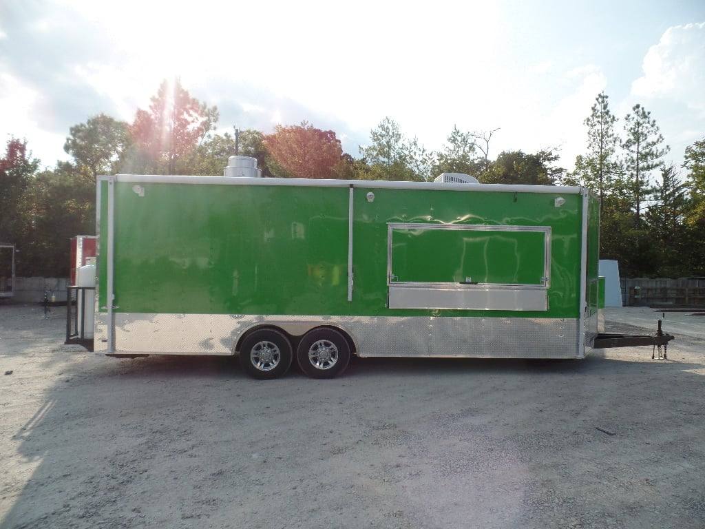 682-8.5-x-24-concession-food-trailer-electric-green-with-appliances-6.jpg 8.5' x 24' Concession Food Trailer Electric Green With Appliances