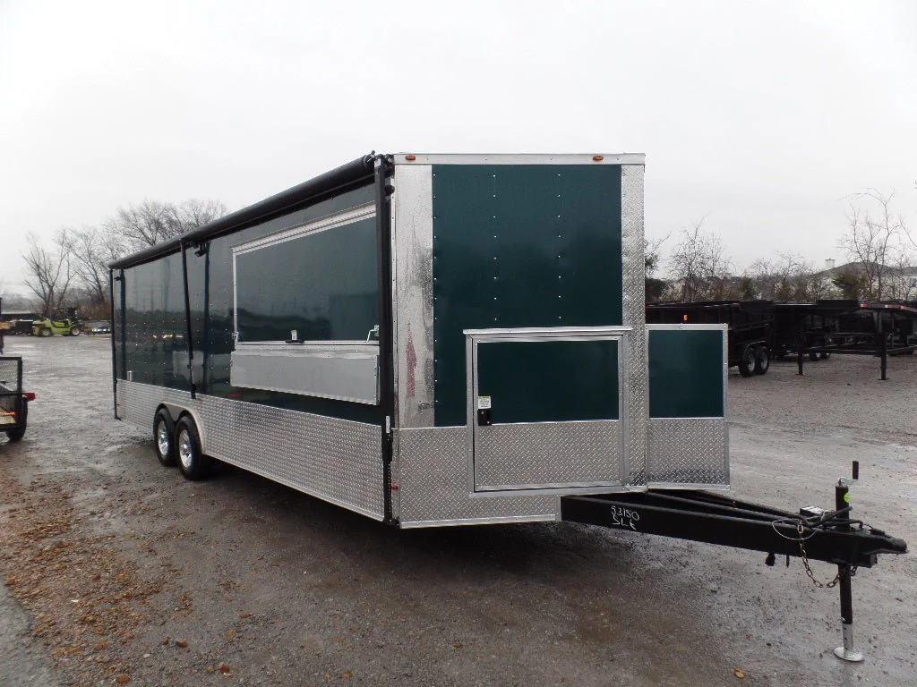 683-8.5-x-24-concession-food-trailer-emerald-green-3.webp 8.5' x 24' Concession Food Trailer Emerald Green