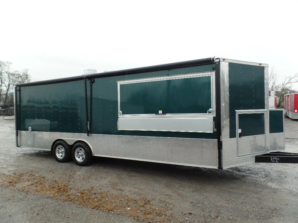 683-8.5-x-24-concession-food-trailer-emerald-green-4.webp 8.5' x 24' Concession Food Trailer Emerald Green
