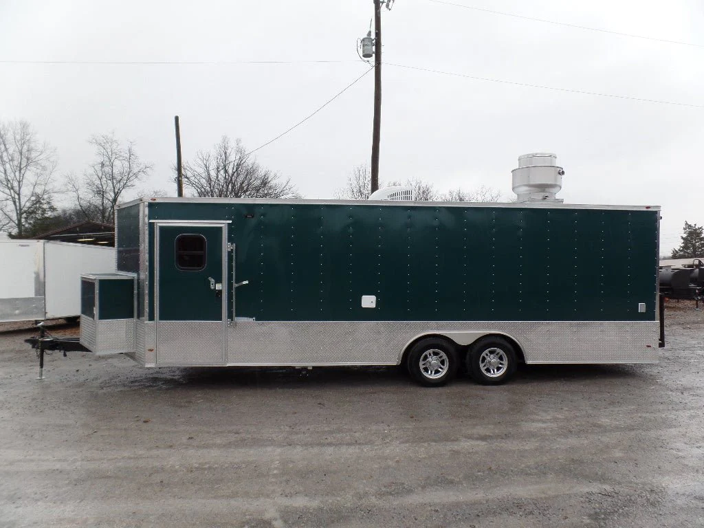 683-8.5-x-24-concession-food-trailer-emerald-green-7.webp 8.5' x 24' Concession Food Trailer Emerald Green