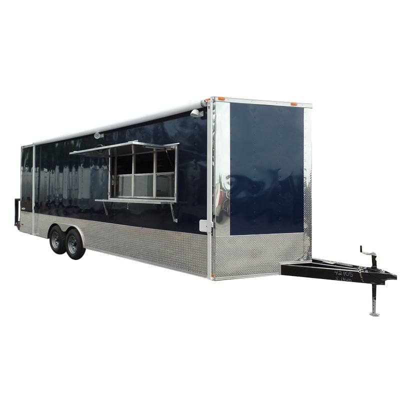 685-8.5-x-24-concession-food-trailer-indigo-blue-event-catering-1.jpg 8.5' x 24' Concession Food Trailer Indigo Blue Event Catering
