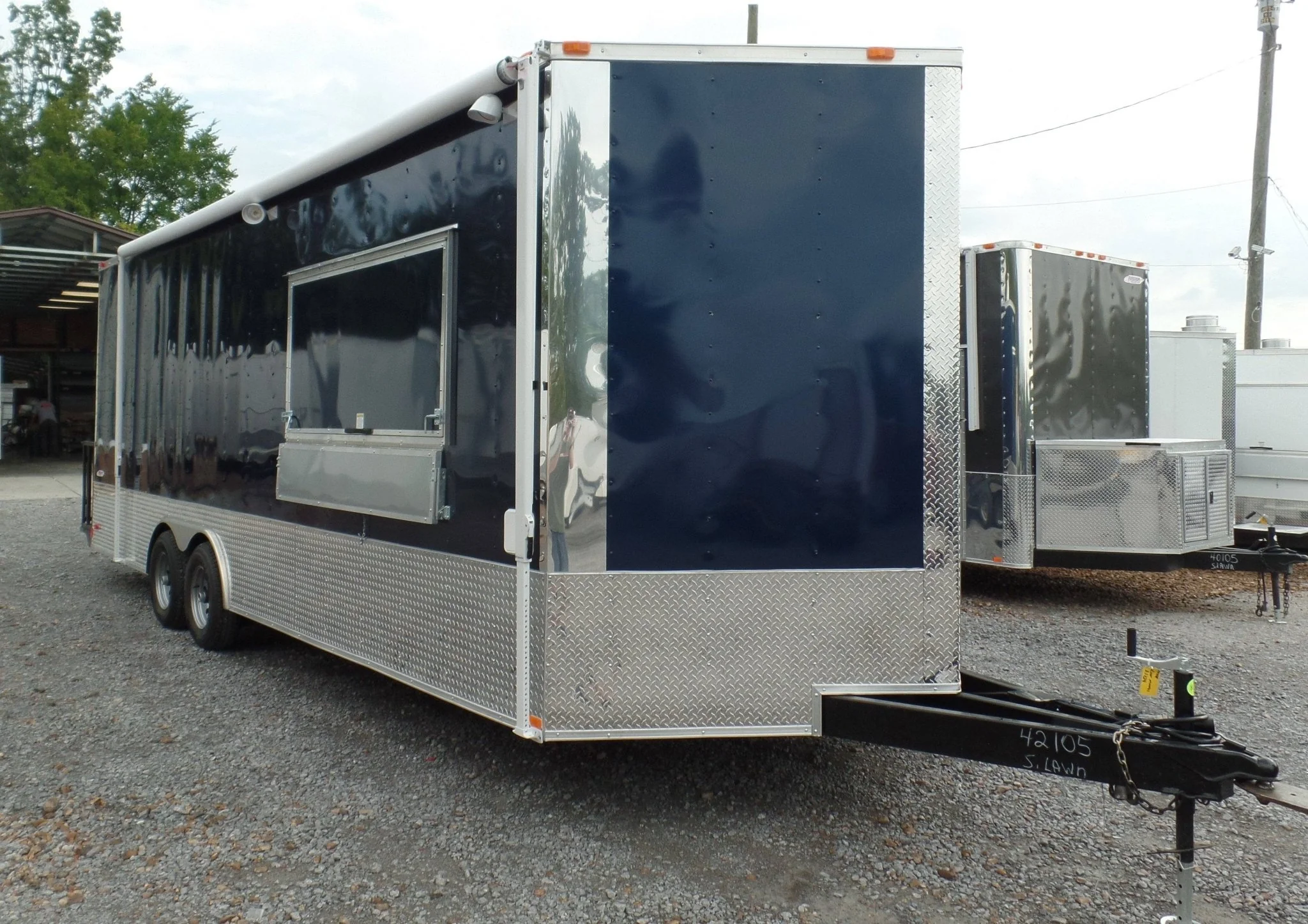 685-8.5-x-24-concession-food-trailer-indigo-blue-event-catering-6.webp 8.5' x 24' Concession Food Trailer Indigo Blue Event Catering