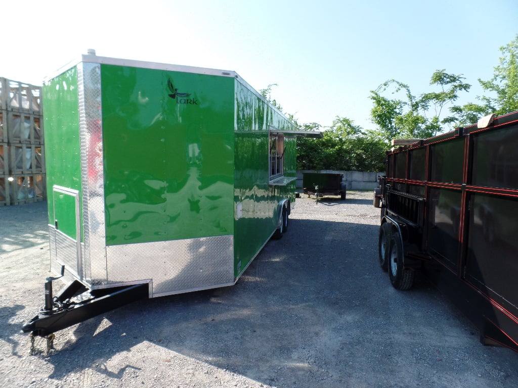 687-8.5-x-24-concession-food-trailer-lime-green-with-appliances-2.jpg 8.5' x 24' Concession Food Trailer Lime Green With Appliances