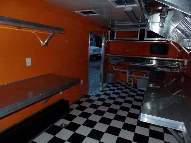 688-8.5-x-24-concession-food-trailer-orange-black-event-catering-16.jpg 8.5' x 24' Concession Food Trailer Orange / Black Event Catering