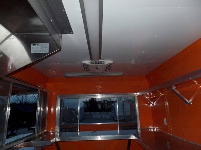688-8.5-x-24-concession-food-trailer-orange-black-event-catering-18.jpg 8.5' x 24' Concession Food Trailer Orange / Black Event Catering