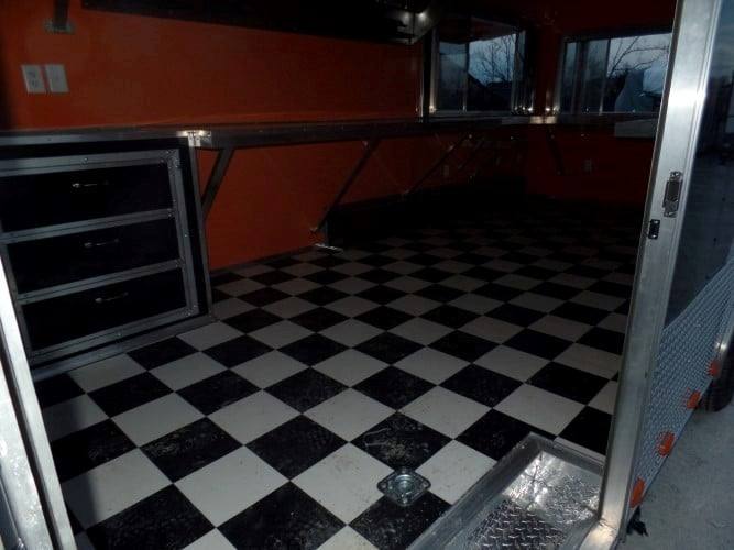 688-8.5-x-24-concession-food-trailer-orange-black-event-catering-25.jpg 8.5' x 24' Concession Food Trailer Orange / Black Event Catering