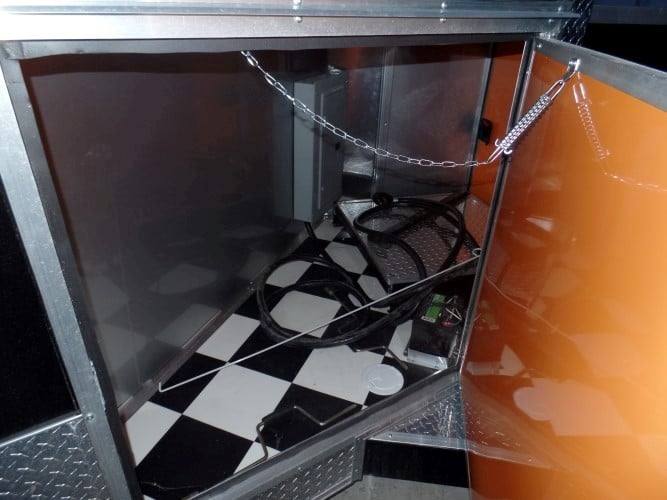 688-8.5-x-24-concession-food-trailer-orange-black-event-catering-36.jpg 8.5' x 24' Concession Food Trailer Orange / Black Event Catering