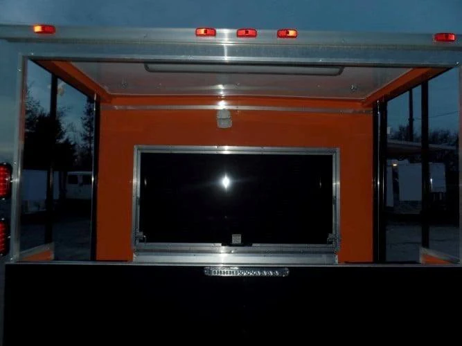 688-8.5-x-24-concession-food-trailer-orange-black-event-catering-37.webp 8.5' x 24' Concession Food Trailer Orange / Black Event Catering