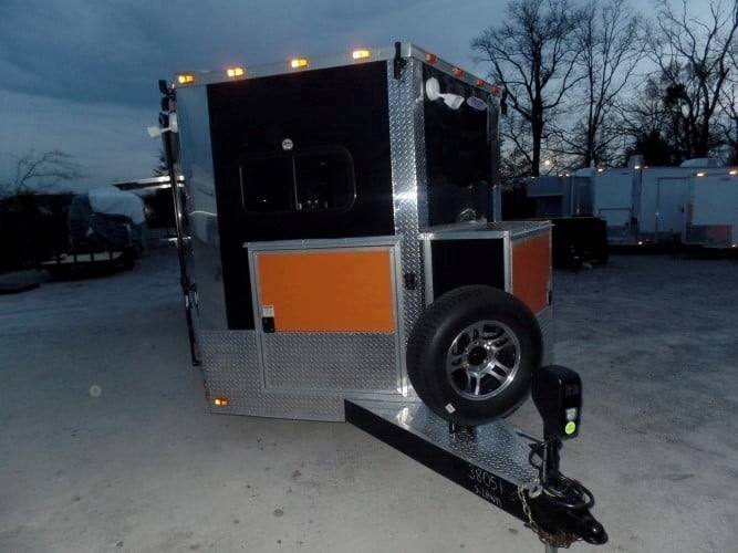 688-8.5-x-24-concession-food-trailer-orange-black-event-catering-38.jpg 8.5' x 24' Concession Food Trailer Orange / Black Event Catering