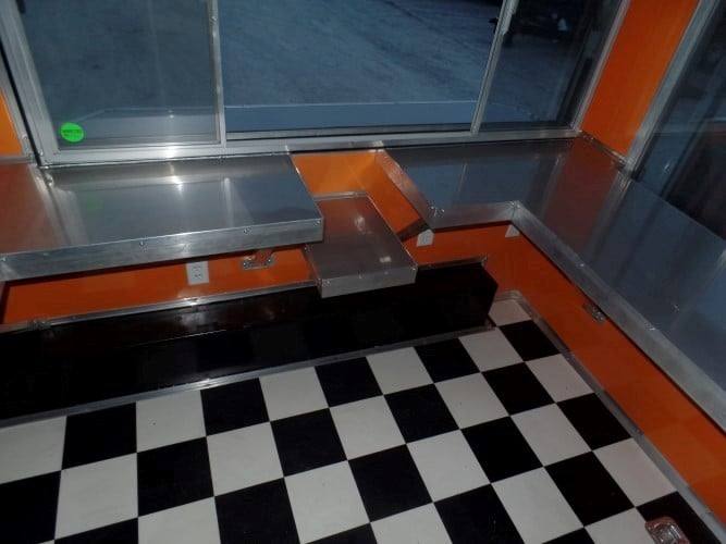 688-8.5-x-24-concession-food-trailer-orange-black-event-catering-4.jpg 8.5' x 24' Concession Food Trailer Orange / Black Event Catering