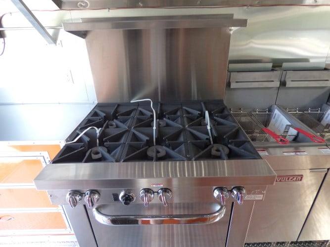 689-8.5-x-24-concession-food-trailer-orange-and-black-with-appliances-11.jpg 8.5' x 24' Concession Food Trailer Orange and Black With Appliances