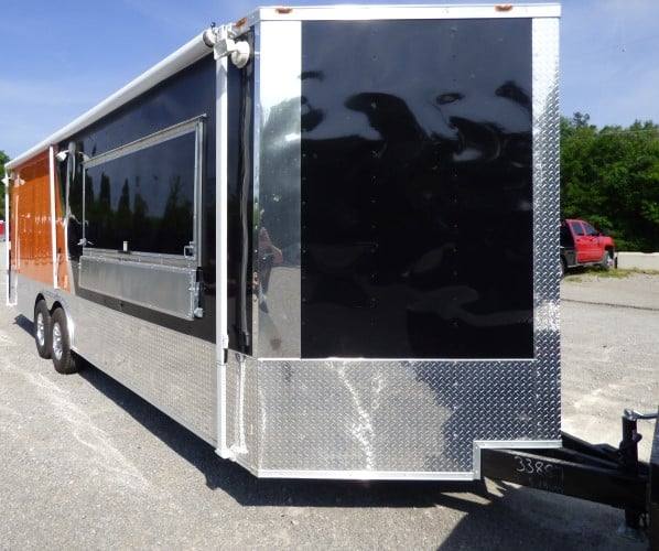 689-8.5-x-24-concession-food-trailer-orange-and-black-with-appliances-14.jpg 8.5' x 24' Concession Food Trailer Orange and Black With Appliances