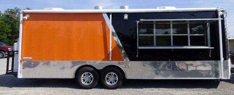 689-8.5-x-24-concession-food-trailer-orange-and-black-with-appliances-20.jpg 8.5' x 24' Concession Food Trailer Orange and Black With Appliances