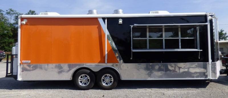 689-8.5-x-24-concession-food-trailer-orange-and-black-with-appliances-22.jpg 8.5' x 24' Concession Food Trailer Orange and Black With Appliances