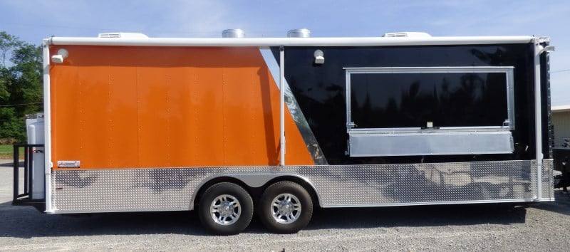 689-8.5-x-24-concession-food-trailer-orange-and-black-with-appliances-25.jpg 8.5' x 24' Concession Food Trailer Orange and Black With Appliances