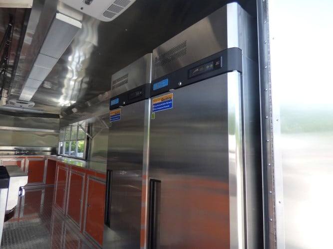 689-8.5-x-24-concession-food-trailer-orange-and-black-with-appliances-4.jpg 8.5' x 24' Concession Food Trailer Orange and Black With Appliances