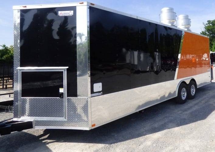 689-8.5-x-24-concession-food-trailer-orange-and-black-with-appliances-44.jpg 8.5' x 24' Concession Food Trailer Orange and Black With Appliances