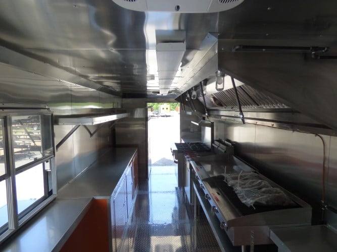 689-8.5-x-24-concession-food-trailer-orange-and-black-with-appliances-7.jpg 8.5' x 24' Concession Food Trailer Orange and Black With Appliances