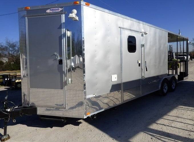 691-8.5-x-24-concession-food-trailer-silver-frost-bbq-event-catering-15.jpg 8.5' x 24' Concession Food Trailer Silver Frost BBQ Event Catering