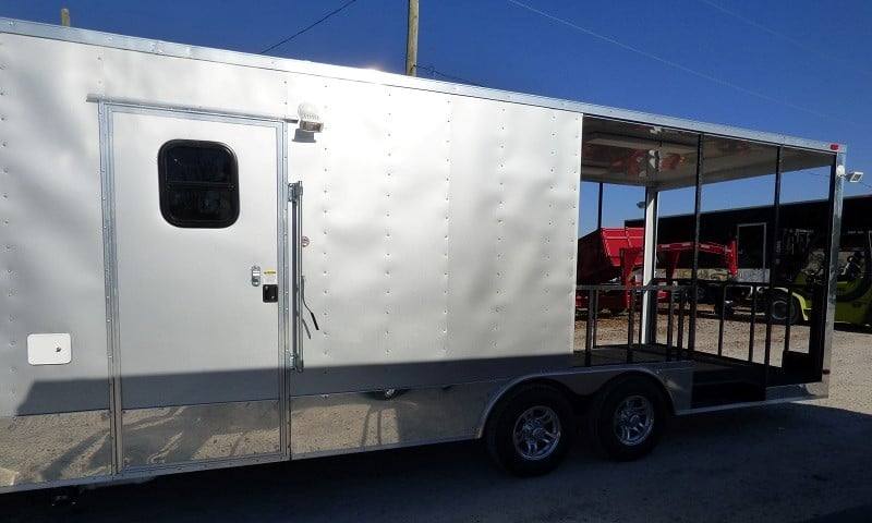 691-8.5-x-24-concession-food-trailer-silver-frost-bbq-event-catering-18.jpg 8.5' x 24' Concession Food Trailer Silver Frost BBQ Event Catering