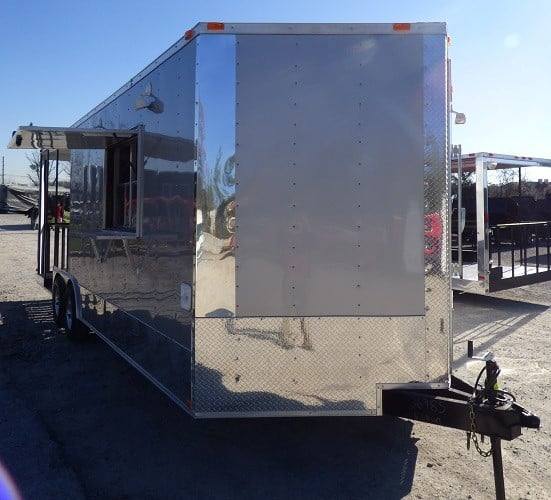 691-8.5-x-24-concession-food-trailer-silver-frost-bbq-event-catering-20.jpg 8.5' x 24' Concession Food Trailer Silver Frost BBQ Event Catering