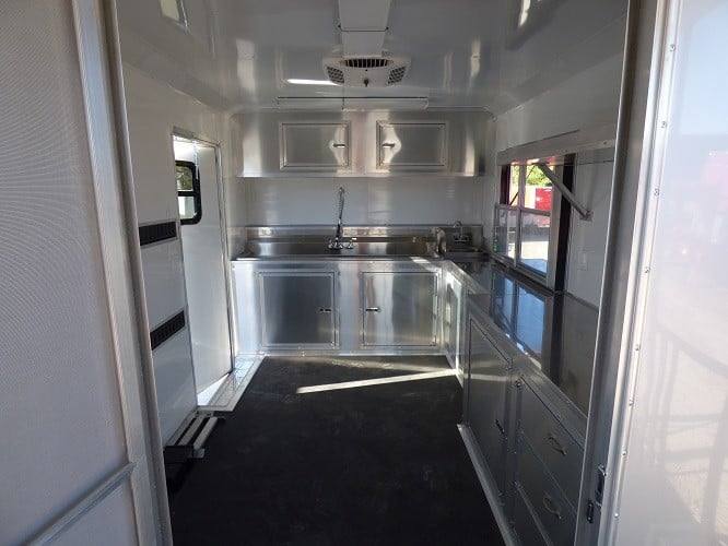 691-8.5-x-24-concession-food-trailer-silver-frost-bbq-event-catering-8.jpg 8.5' x 24' Concession Food Trailer Silver Frost BBQ Event Catering