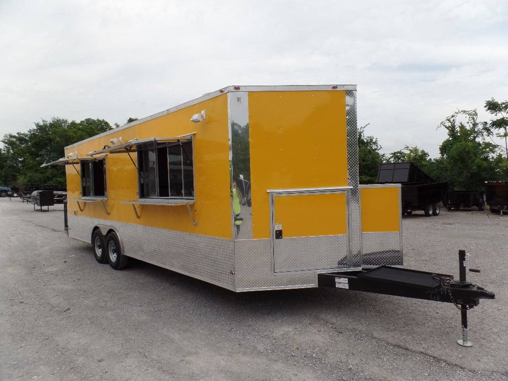 693-8.5-x-24-concession-food-trailer-yellow-event-catering-14.jpg 8.5' x 24' Concession Food Trailer Yellow Event Catering