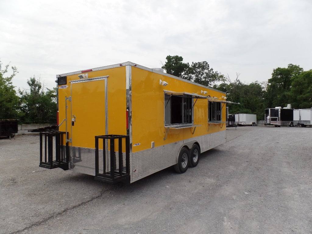693-8.5-x-24-concession-food-trailer-yellow-event-catering-5.jpg 8.5' x 24' Concession Food Trailer Yellow Event Catering