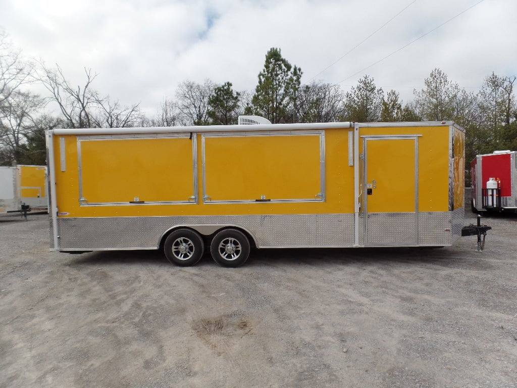 694-8.5-x-24-concession-food-trailer-yellow-event-catering-21.jpg 8.5' x 24' Concession Food Trailer Yellow Event Catering