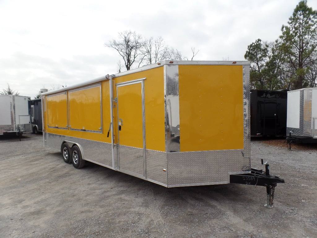 694-8.5-x-24-concession-food-trailer-yellow-event-catering-7.jpg 8.5' x 24' Concession Food Trailer Yellow Event Catering
