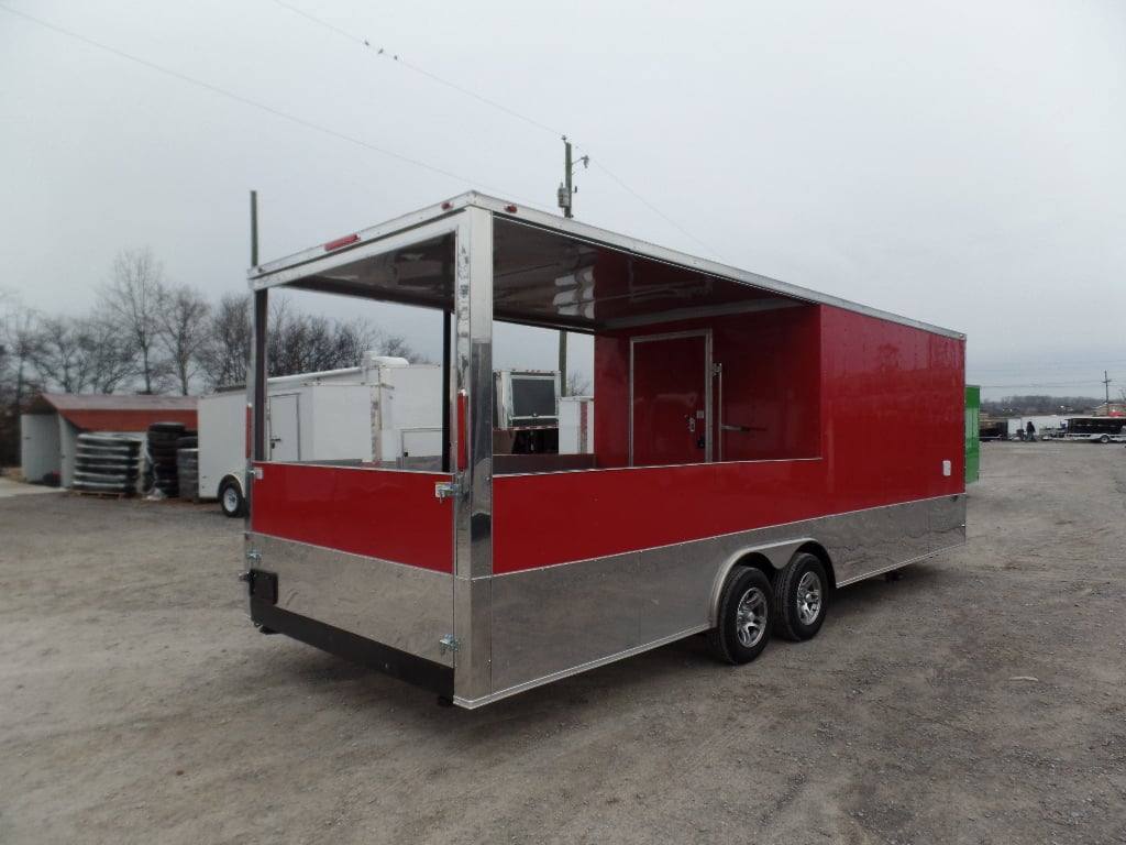 697-8.5-x-24-concession-red-bbq-food-event-catering-trailer-11.jpg 8.5' x 24' Concession Red BBQ Food Event Catering Trailer