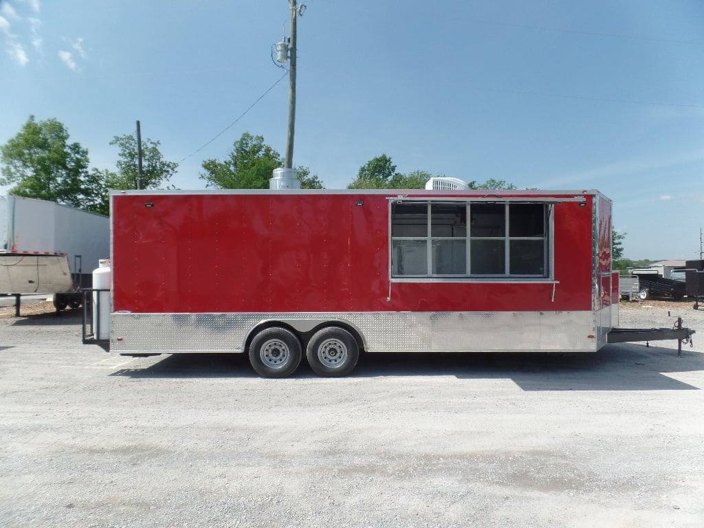 8.5' x 24' Concession Red Food Event Catering Trailer