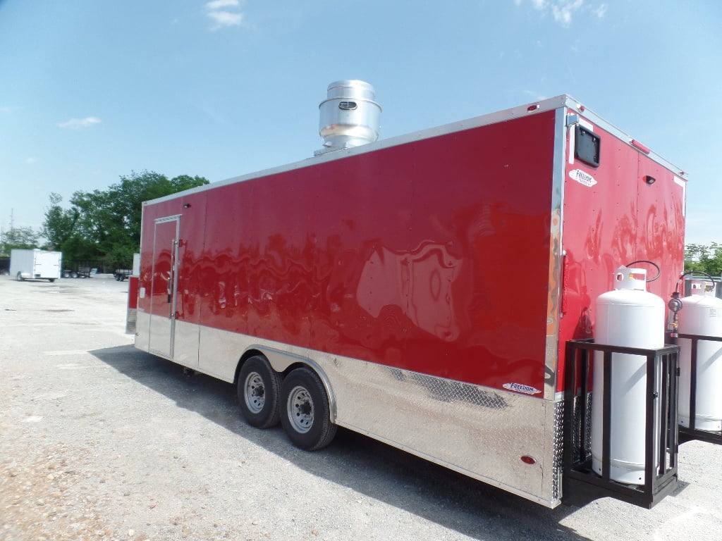 8.5' x 24' Concession Red Food Event Catering Trailer